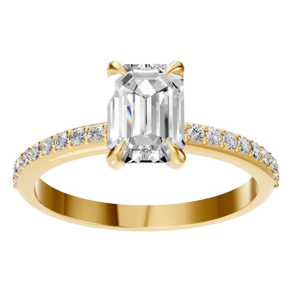 Emerald Halo Grace Ring