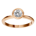 Load image into Gallery viewer, Classic Bezel Solitaire Ring
