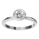Load image into Gallery viewer, Classic Bezel Solitaire Ring