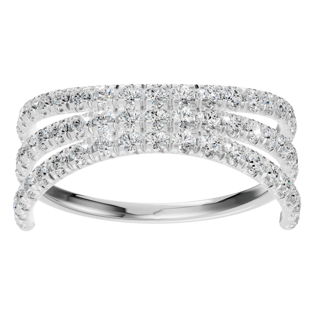 Triple Row Pavé Ring - RI8589