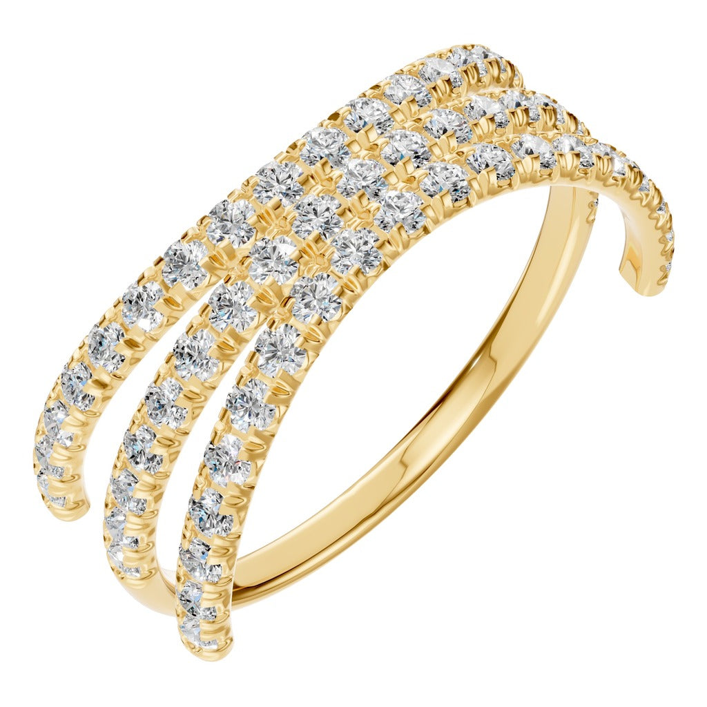 Triple Row Pavé Ring - RI8589