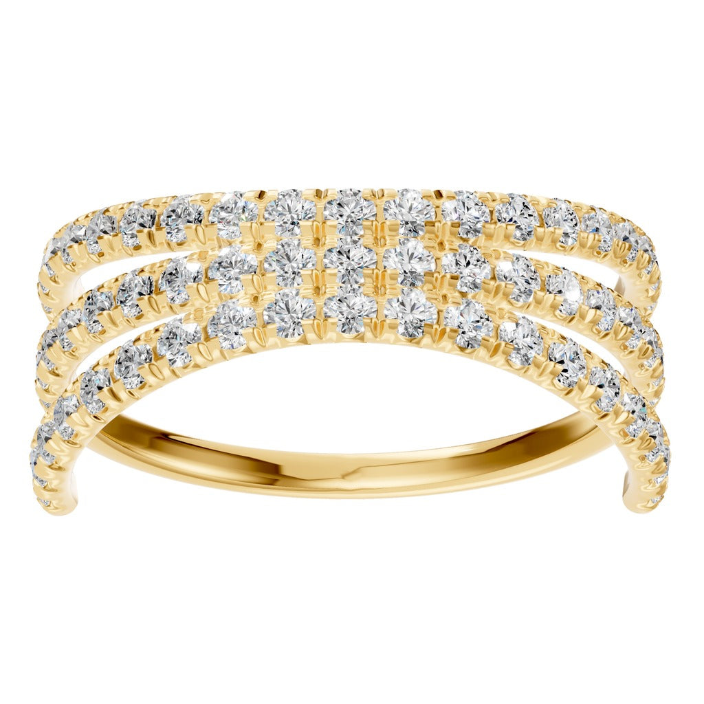 Triple Row Pavé Ring - RI8589