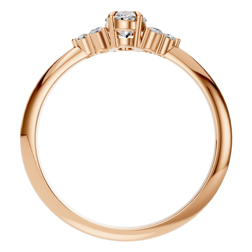 Elegant Oval Cluster Ring - RI9384