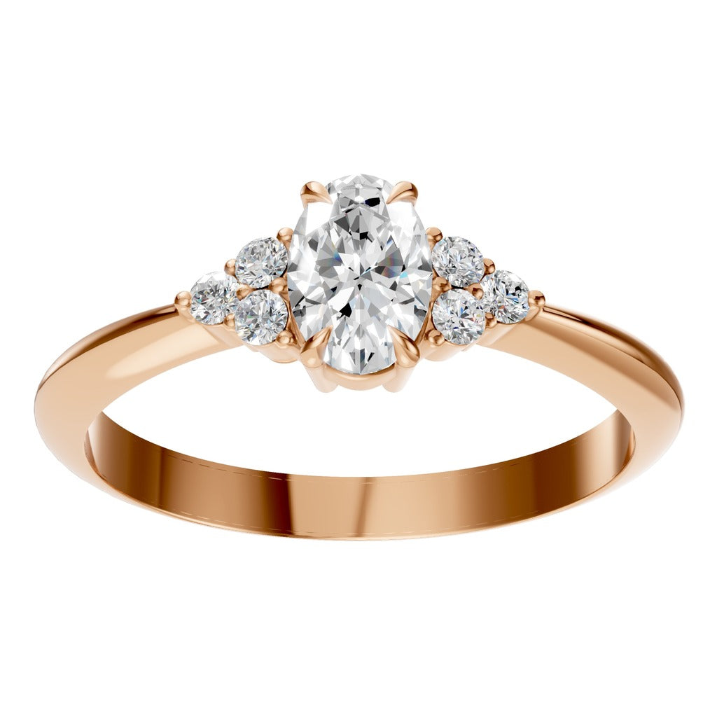 Elegant Oval Cluster Ring - RI9384
