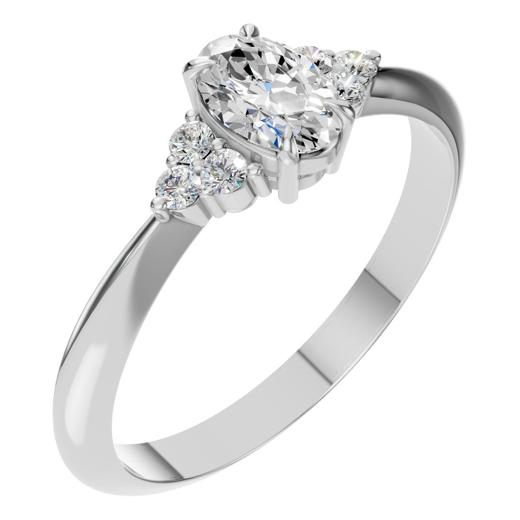 Elegant Oval Cluster Ring - RI9384