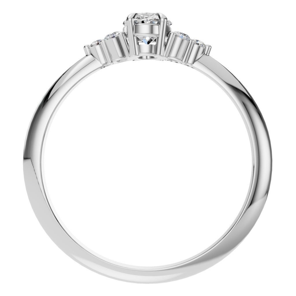 Elegant Oval Cluster Ring - RI9384