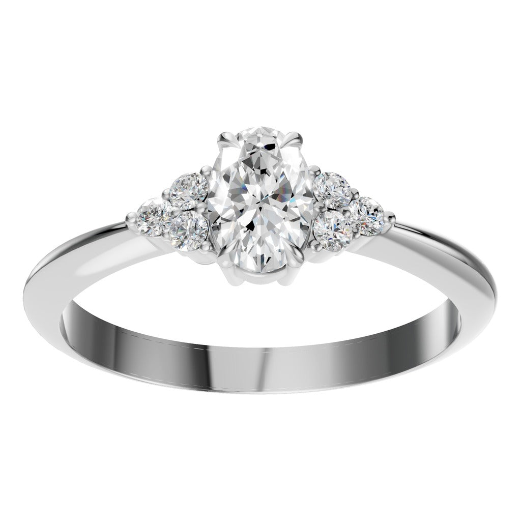 Elegant Oval Cluster Ring - RI9384