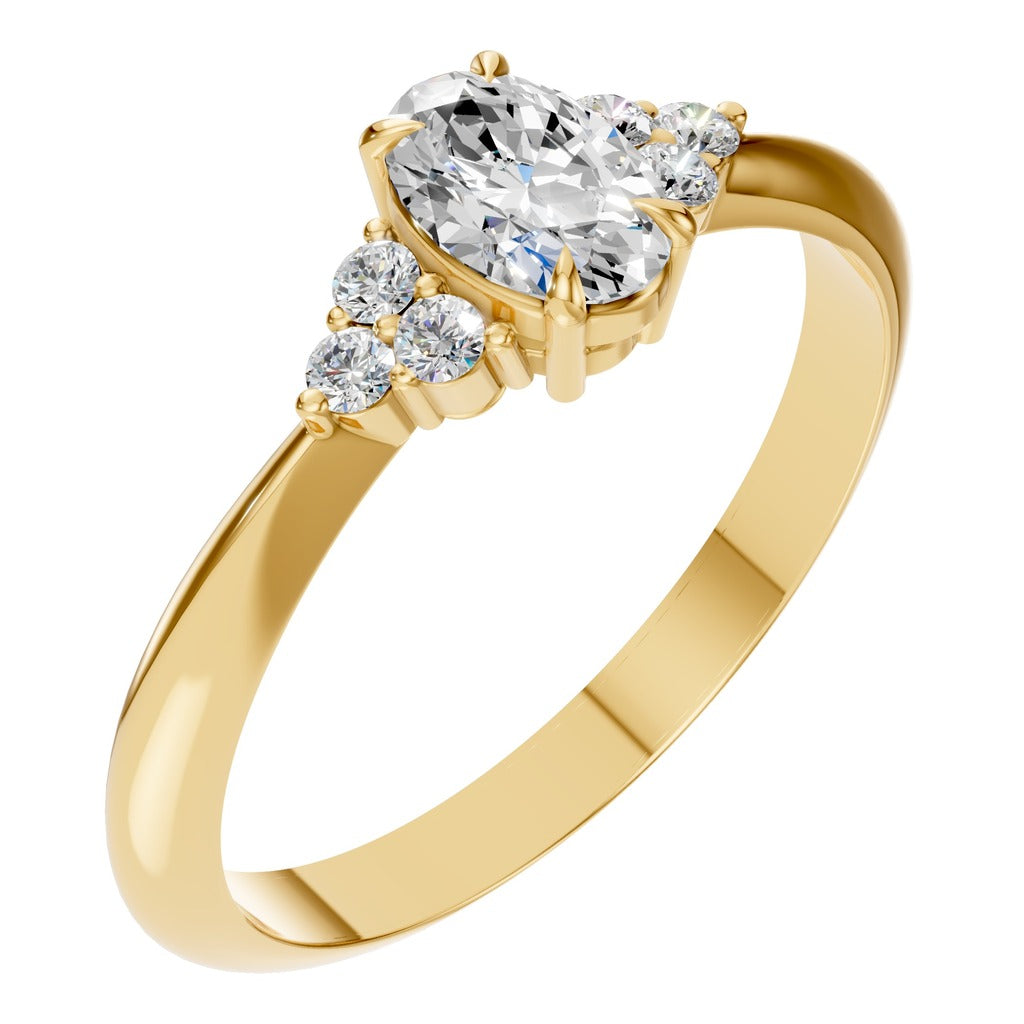 Elegant Oval Cluster Ring - RI9384