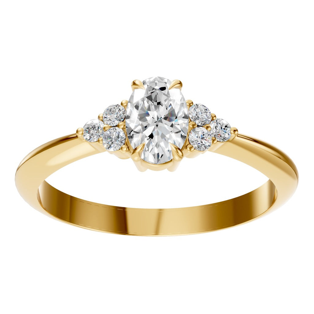 Elegant Oval Cluster Ring - RI9384