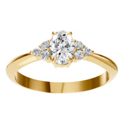 Elegant Oval Cluster Ring