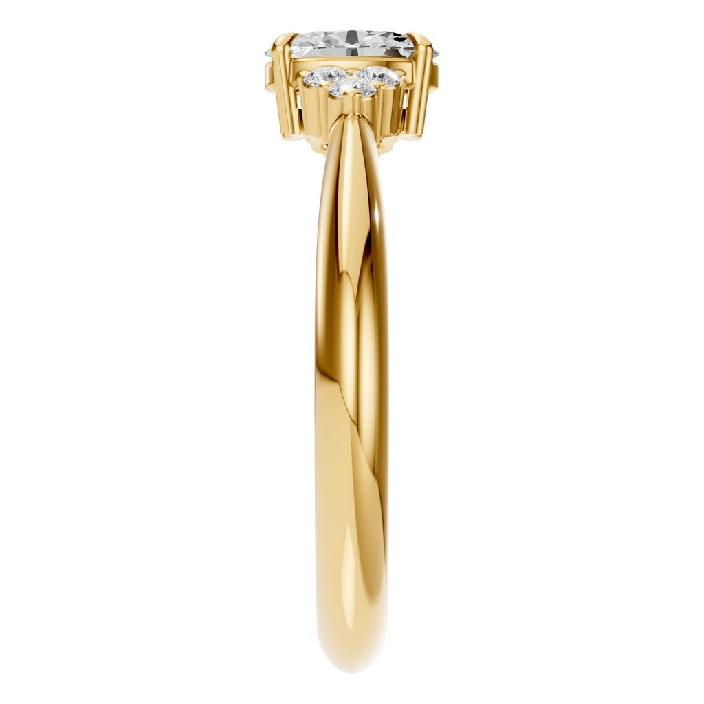 Elegant Oval Cluster Ring - RI9384