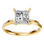 Load image into Gallery viewer, Princess Cut Solitaire Ring