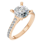Load image into Gallery viewer, Étoile Pavé Solitaire Ring
