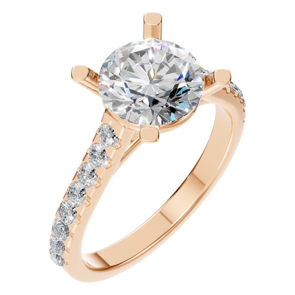 Étoile Pavé Solitaire Ring