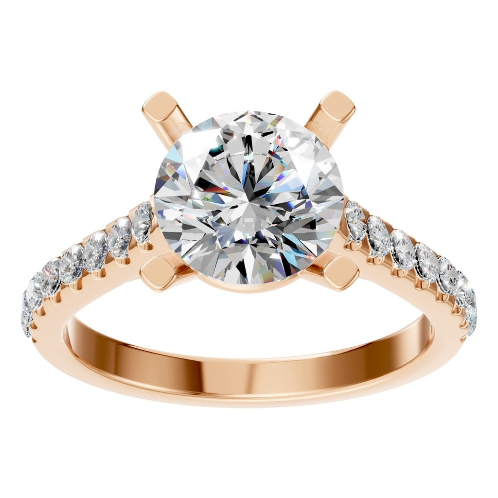 Étoile Pavé Solitaire Ring