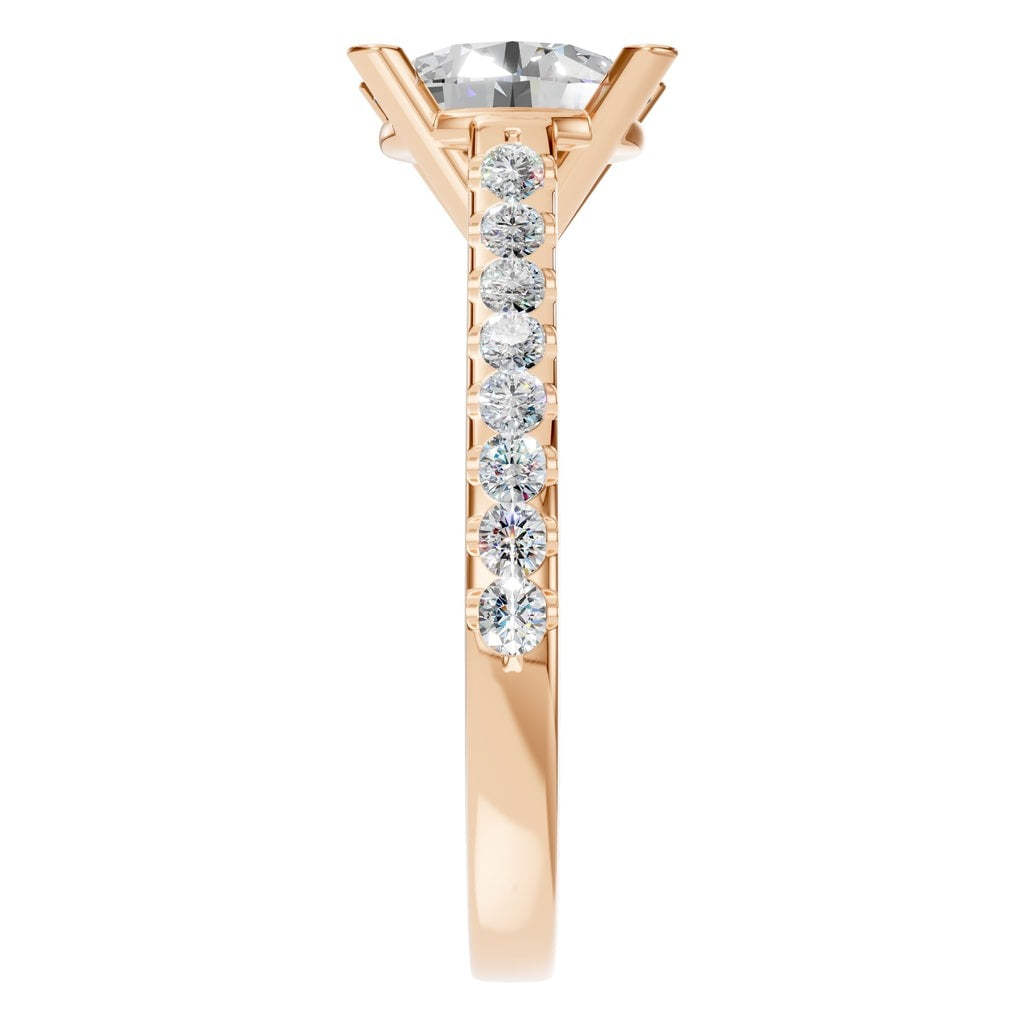 Étoile Pavé Solitaire Ring