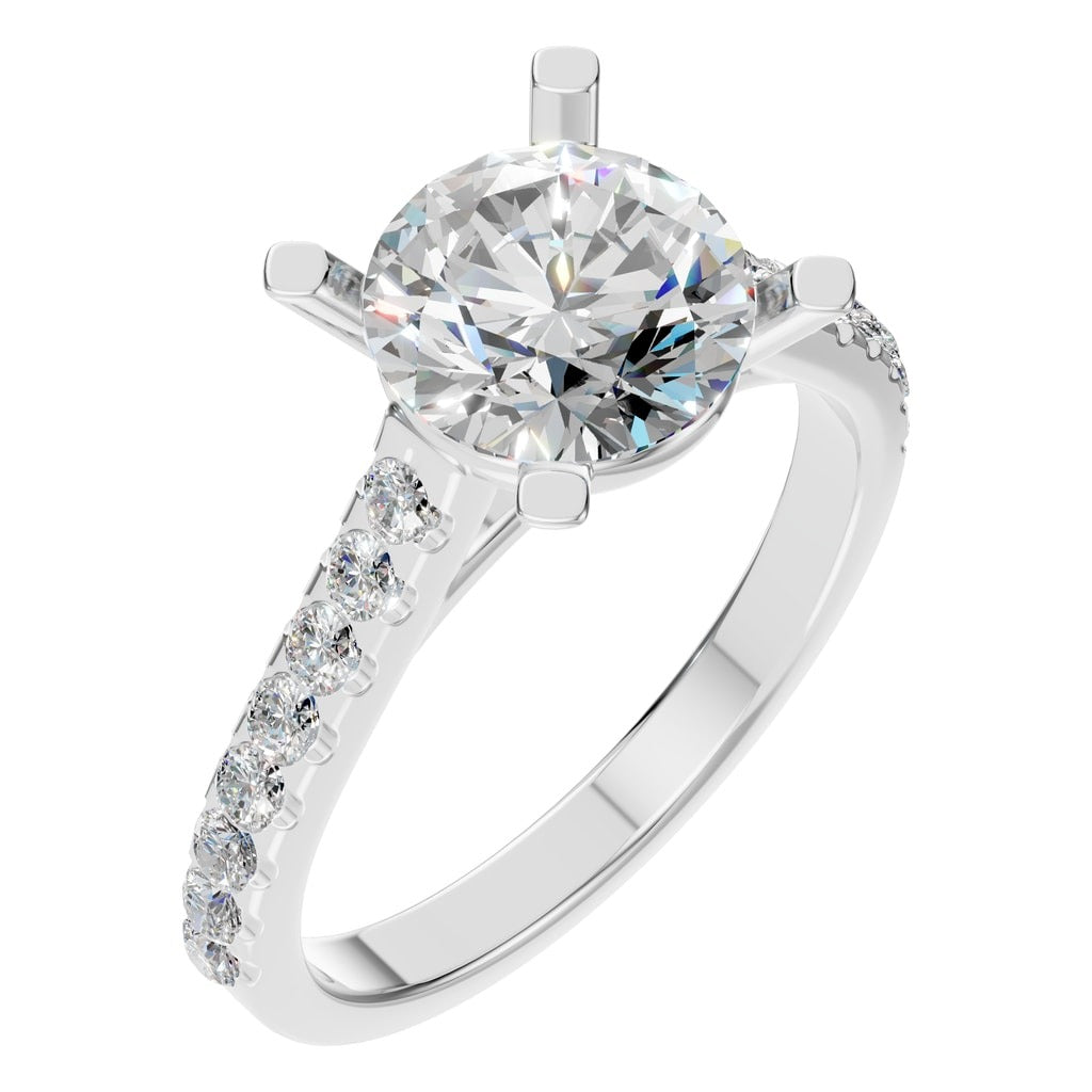 Étoile Pavé Solitaire Ring
