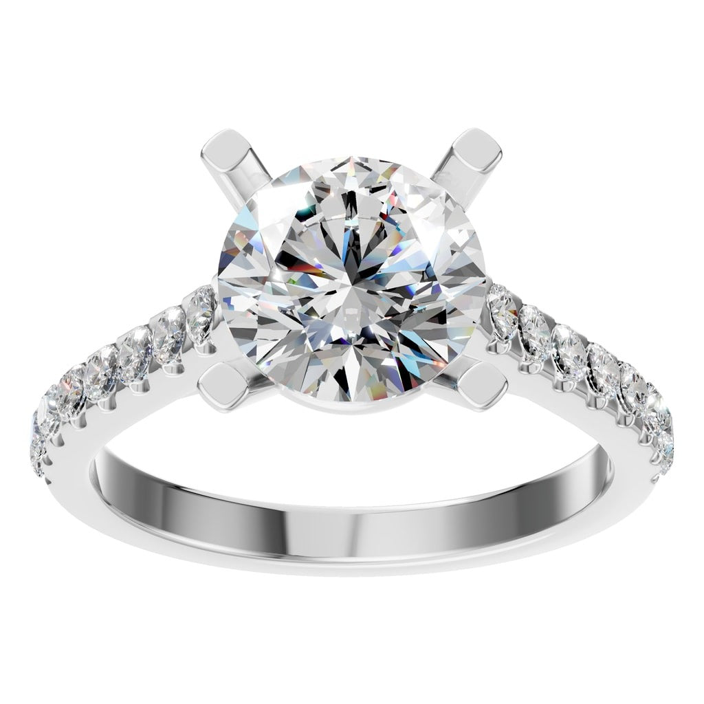 Étoile Pavé Solitaire Ring