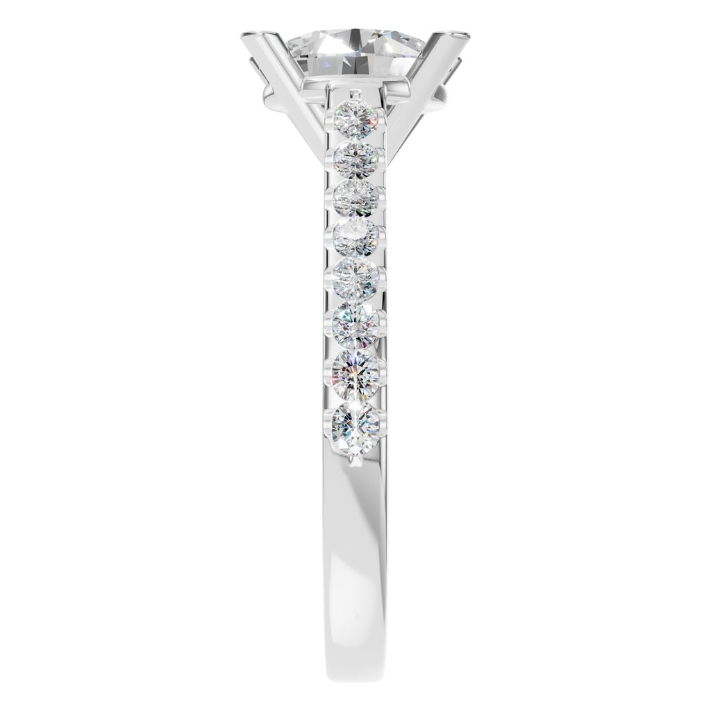 Étoile Pavé Solitaire Ring