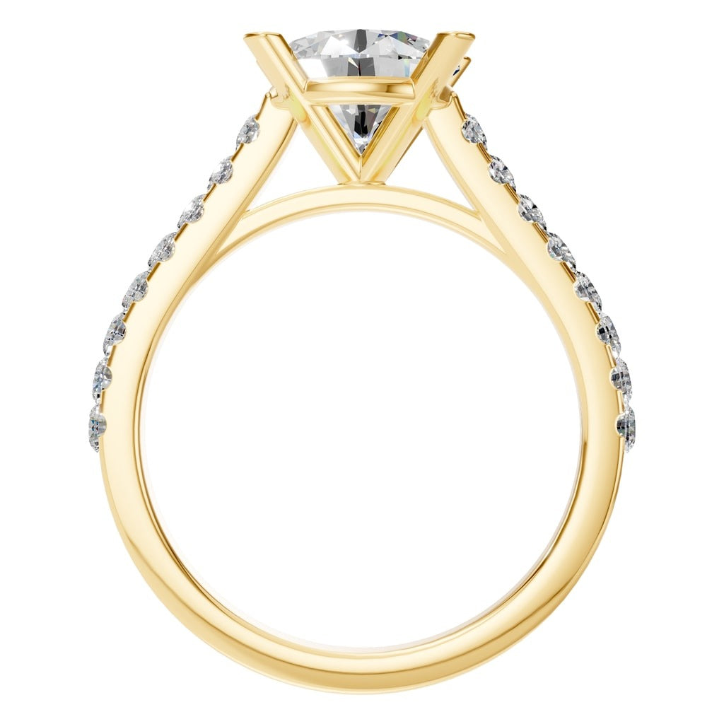 Étoile Pavé Solitaire Ring