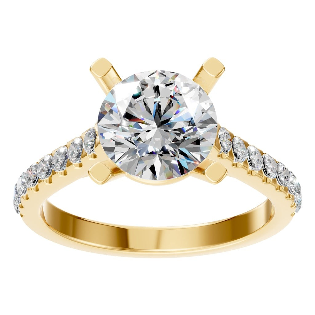 Étoile Pavé Solitaire Ring