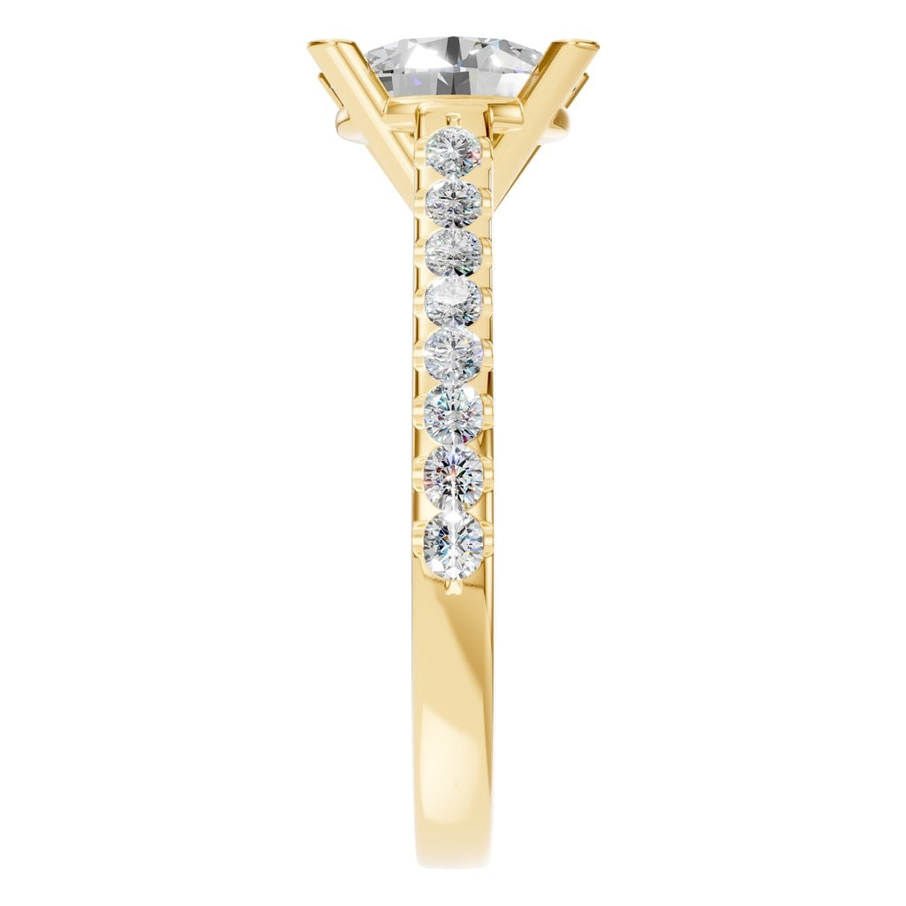 Étoile Pavé Solitaire Ring