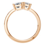 Load image into Gallery viewer, Two-Stone Emerald-Cut Diamond Ring