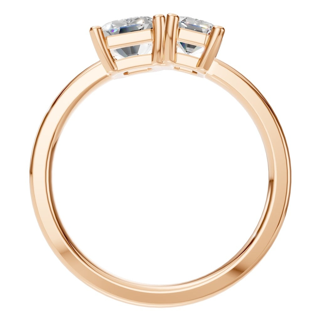 Two-Stone Emerald-Cut Diamond Ring
