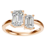 Load image into Gallery viewer, Two-Stone Emerald-Cut Diamond Ring