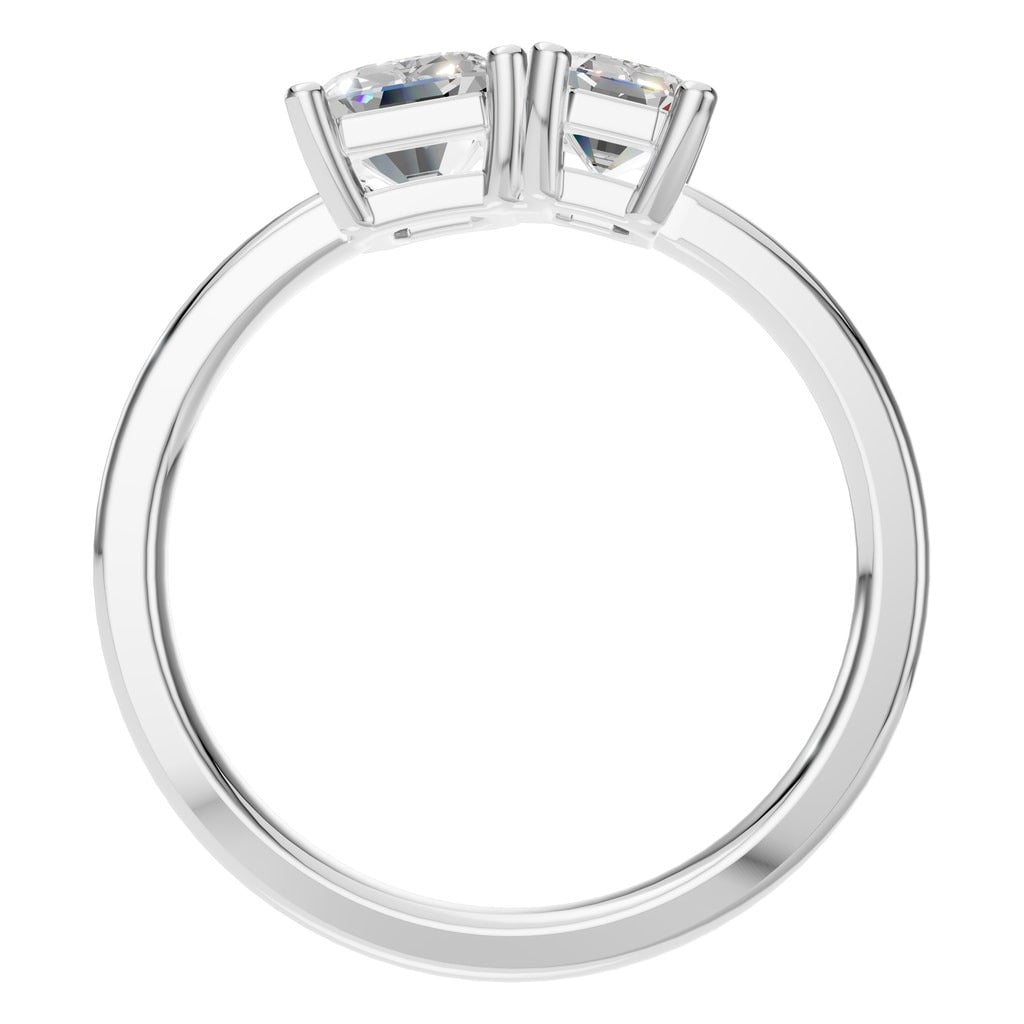 Two-Stone Emerald-Cut Diamond Ring