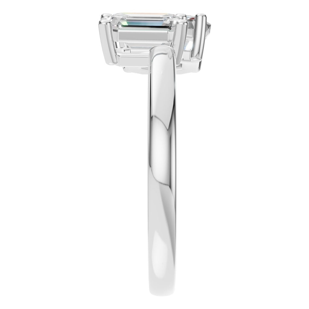 Two-Stone Emerald-Cut Diamond Ring