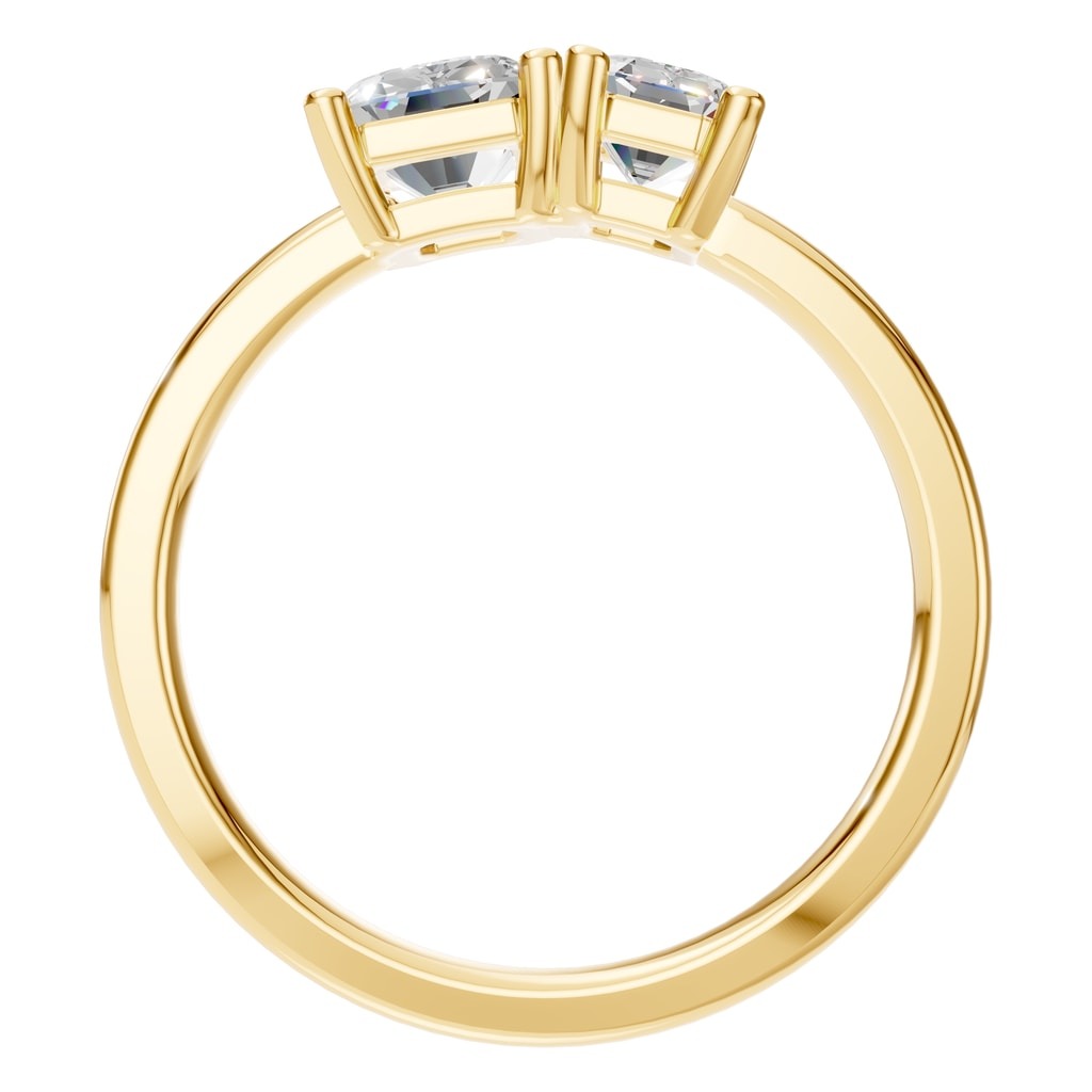 Two-Stone Emerald-Cut Diamond Ring