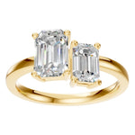 Load image into Gallery viewer, Two-Stone Emerald-Cut Diamond Ring