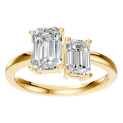 Two-Stone Emerald-Cut Diamond Ring