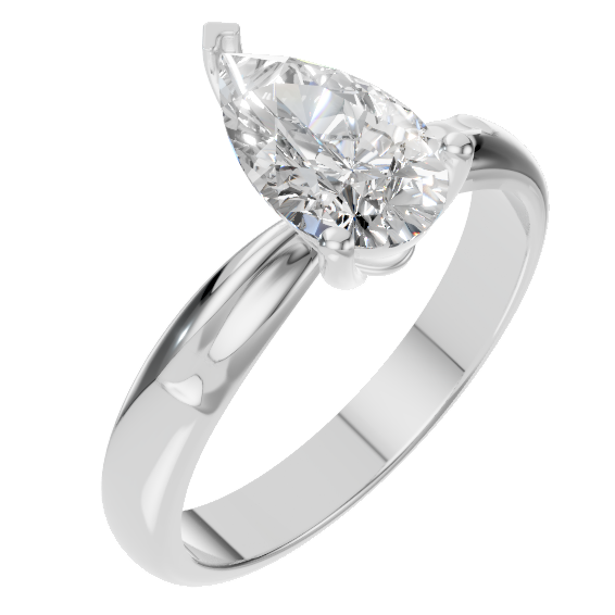 Élise Pear Solitaire Ring